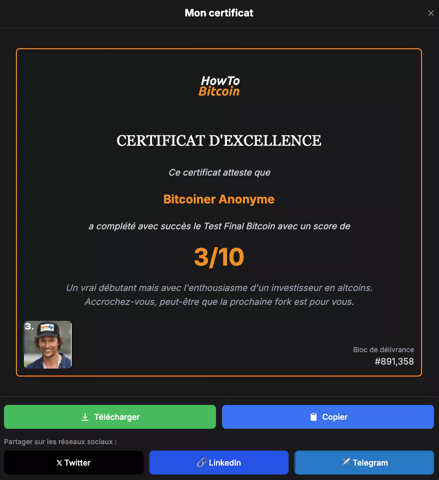 Certificat de fin de formation et validation des acquis