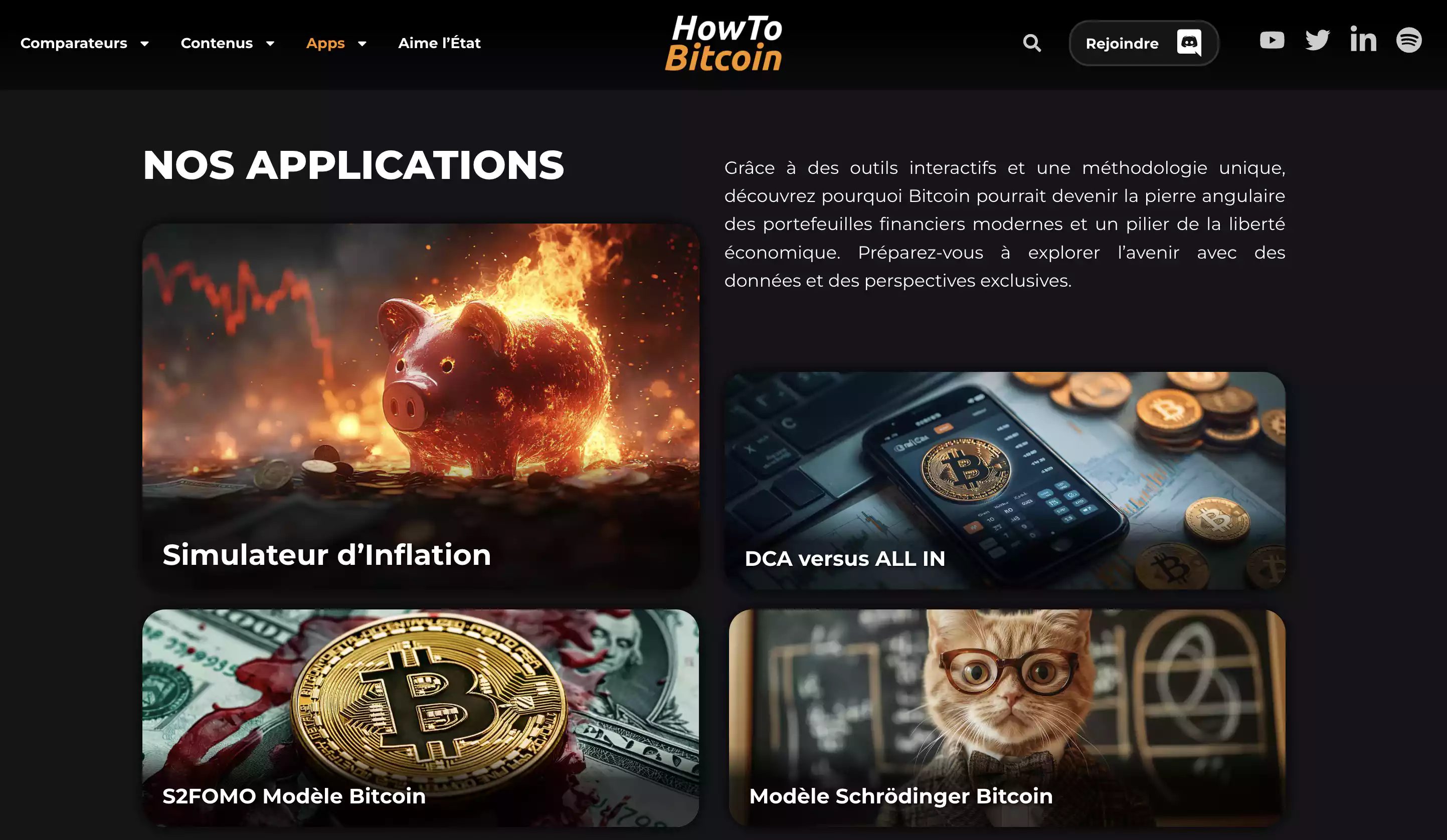 Page d'accueil du site HowToBitcoin