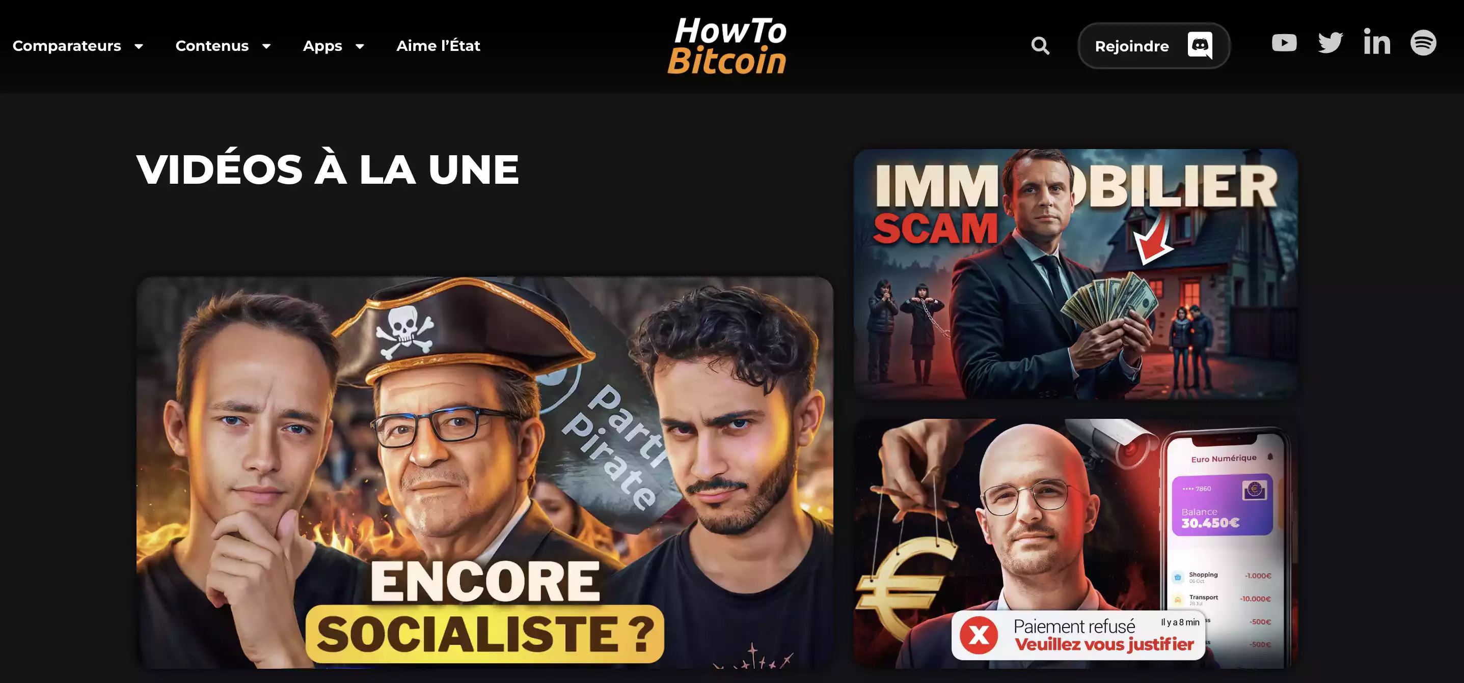 Section vidéos